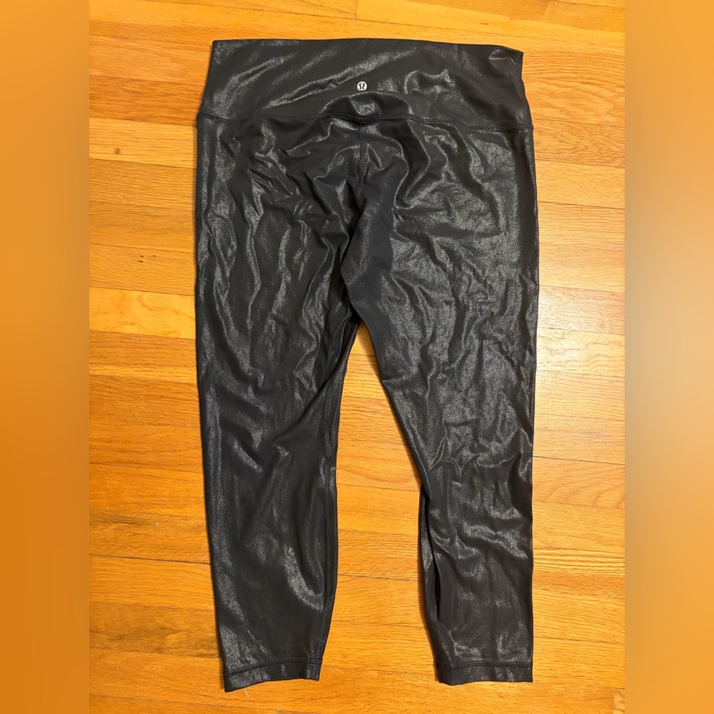 Lululemon Black Shiny High-Rise Leggings